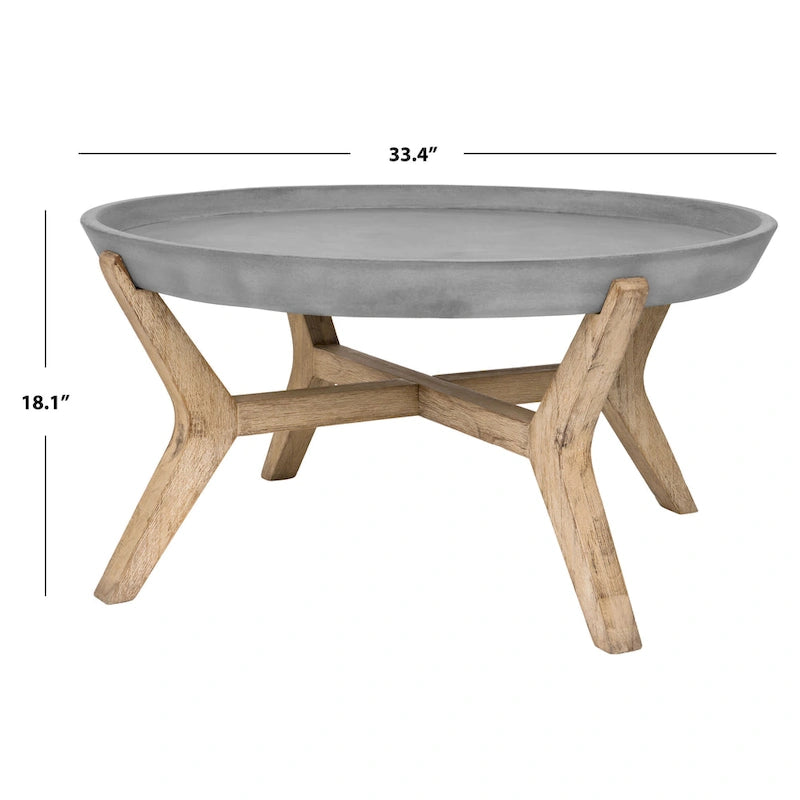 SAFAVIEH Gwladys Indoor/ Outdoor Coffee Table - 33.4 x 33.4 x 18.1 - 33Wx33Dx18H