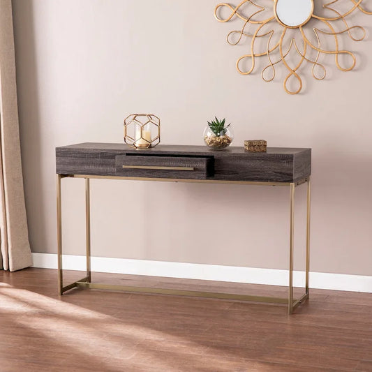 SEI Furniture Akela Transitional Wood Console Table with Storage