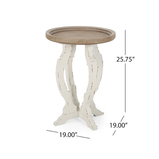 Purdin French Country Accent Table with Round Top by Christopher Knight Home