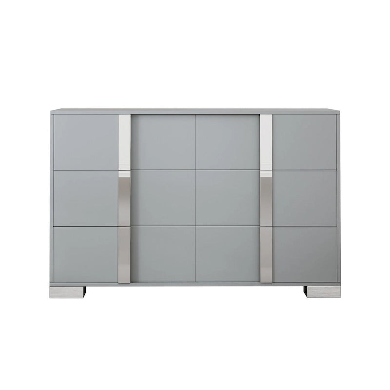 Mirrored Storage Cabinet with 6 Drawers