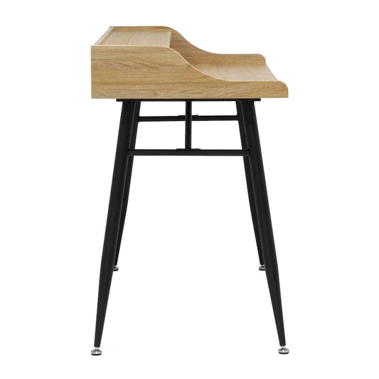 Calico Designs Woodford 45 Wide Modern, Secretary, Writing, Desk with Low Storage Hutch and Metal Tapered Legs