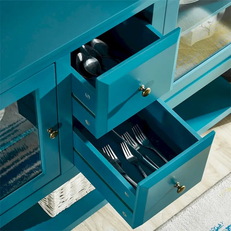 52 Sideboard Storage with Adjustable Shelves,Sideboard Buffet Cabinet