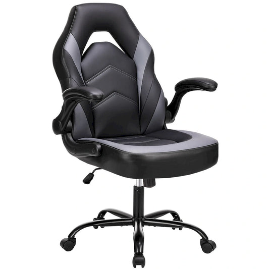 Ergonomic Office Chair with Lumbar Support Height Adjustable Rolling Desk Chairs with Flip-up Armrests