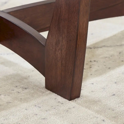 23.5 inch round glass coffee table