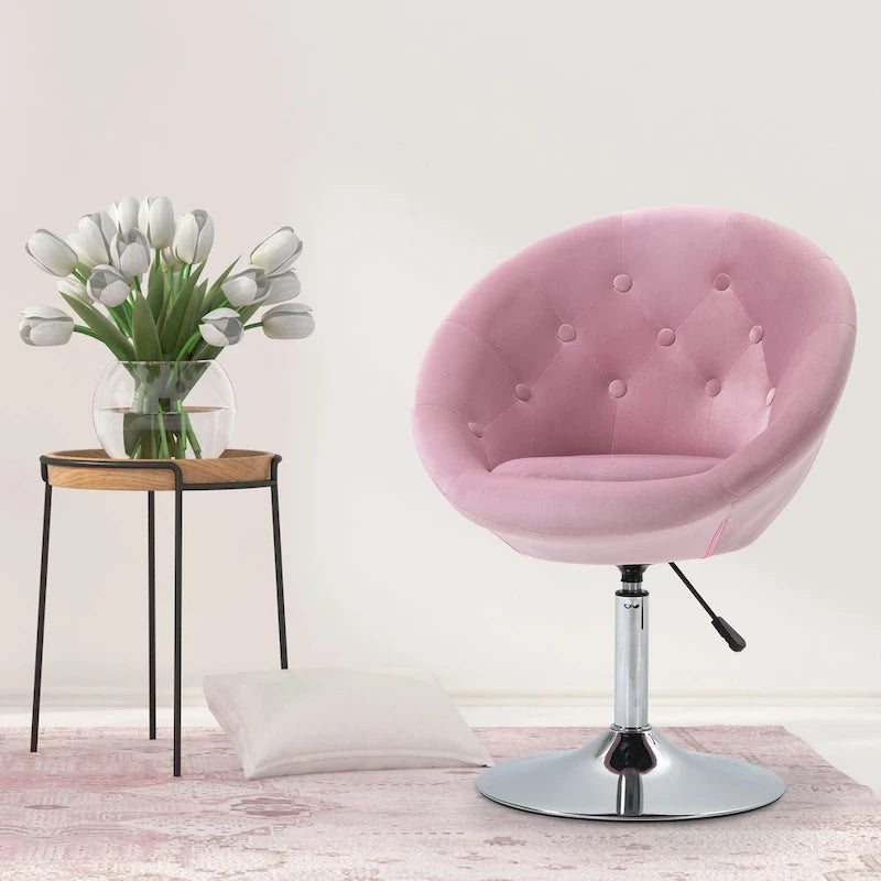 Pink Modern 26 Swivel Accent Chair