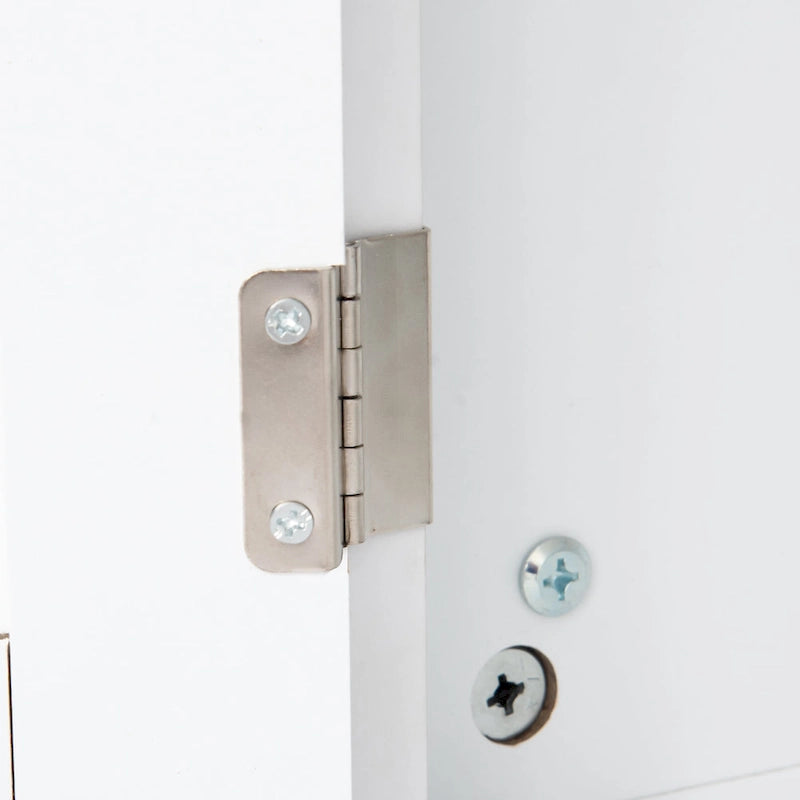 White Entertainment Wall Unit with Bridge & Tempered Glass Door for 70 TVs