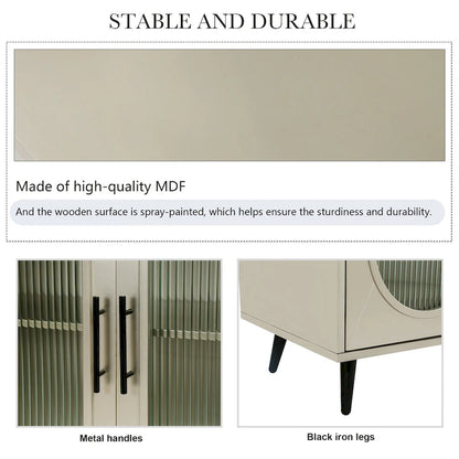 60 TV Stand with Storage Cabinet & Adjustable Shelves for 65 TVs