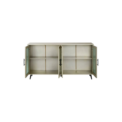 60 TV Stand with Storage Cabinet & Adjustable Shelves for 65 TVs