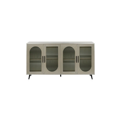 60 TV Stand with Storage Cabinet & Adjustable Shelves for 65 TVs