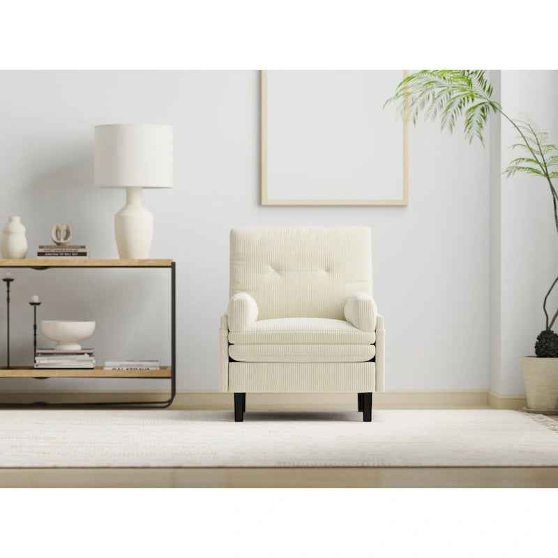 Ivory 30.32 Multi-Functional Corduroy Single Sofa, Convertible Lounge Chair, Bed