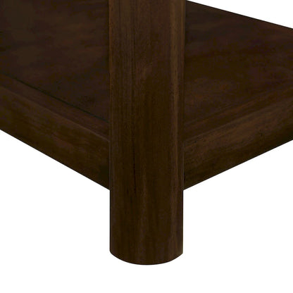 25 Rectangular Farmhouse End Table with Storage Shelf, Sofa Side Table with Solid Wood Legs for Living Room, Bedroom, Office