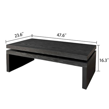 Modern Black Wooden Coffee Table