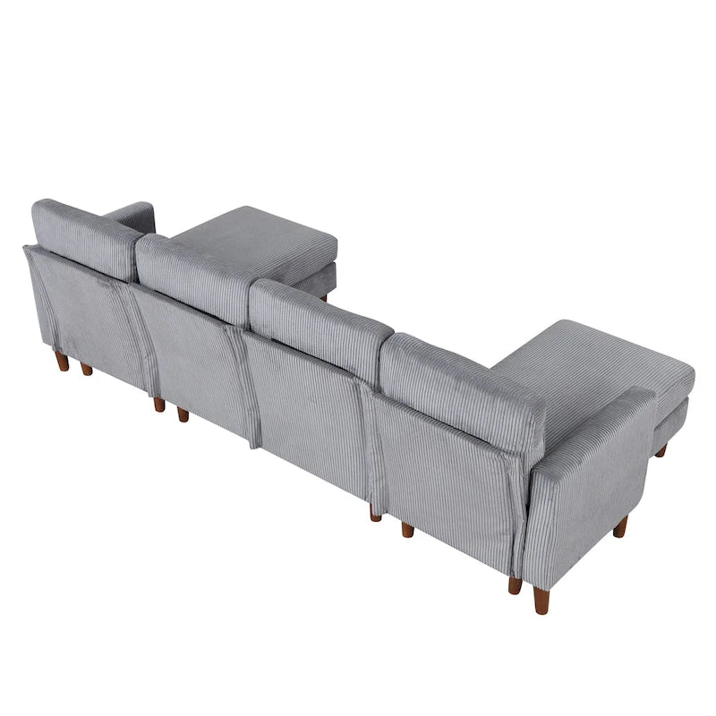 U-shaped Sponge-filled Cushion Combination Sofa