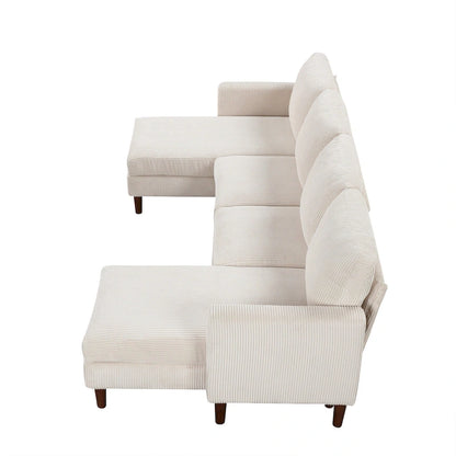 U-shaped Sponge-filled Cushion Combination Sofa