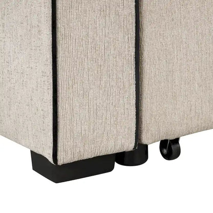 L-Shaped Pull Out Sofa Bed Modern Convertible Sleeper Sofa with 2 USB ports, 2 Power Sockets and 3 Pillows