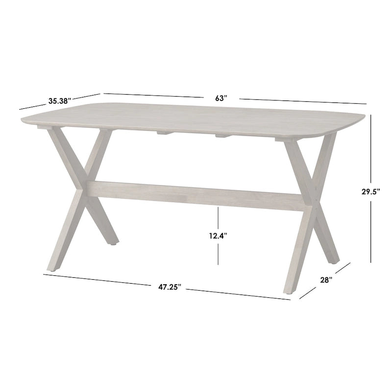 Lifestorey Baywood Solid Wood Dining Table