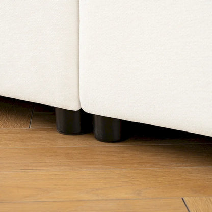 Oversized 7-Piece Chenille Upholstered L-Shaped Modular Sectional Sofa with Storage Seat, DIY Combination