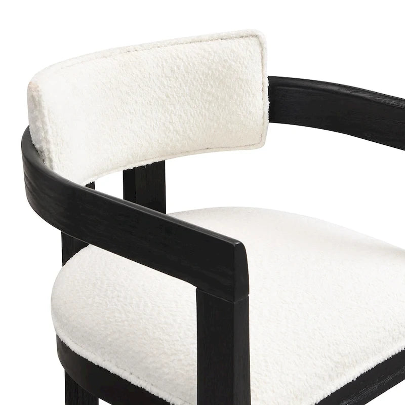 Netia 5-Piece Counter-Height Bar Set with Boucle Upholstered Chairs and Metal Table Base by Christopher Knight Home