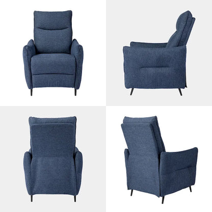 Glitzhome Set of 2 41H Fabric Push Back Recliners With Ergonomic Segmented Back