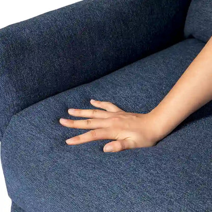 Glitzhome Set of 2 41H Fabric Push Back Recliners With Ergonomic Segmented Back