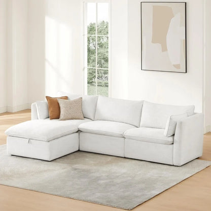 Cypress L-shape Sectional Couches Modular Sofa with Ottoman