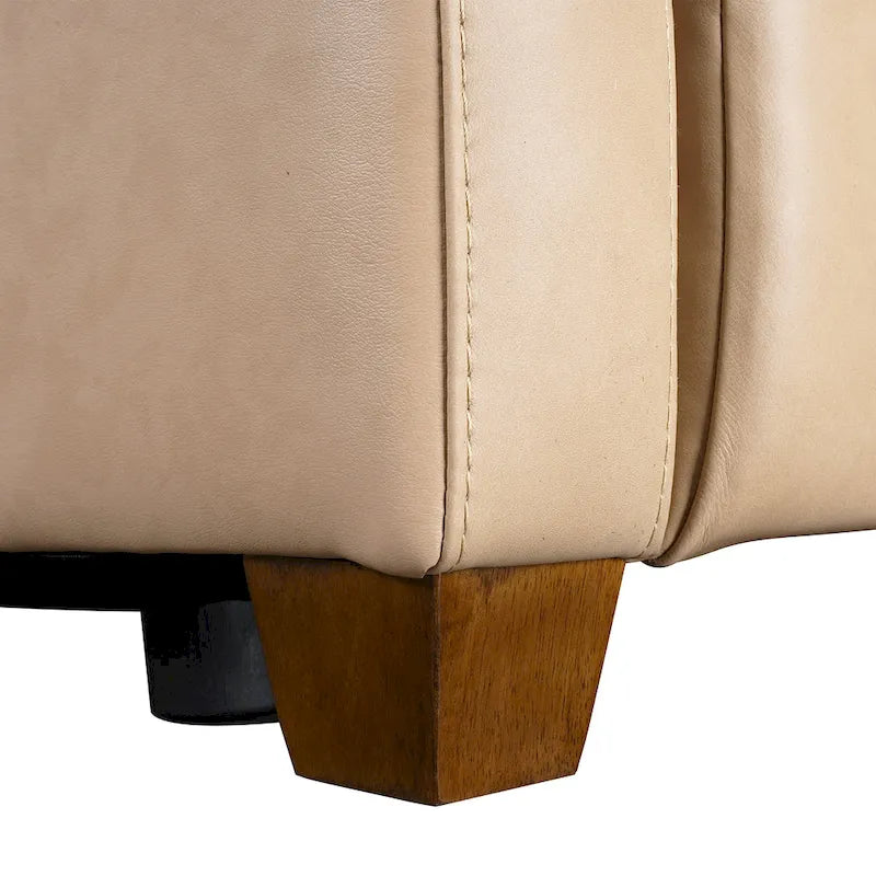 Genuine Leather Recliner Sofa 33 Triple-Motor Power Zero-Wall Reclining Couch with USB&USB-C Port