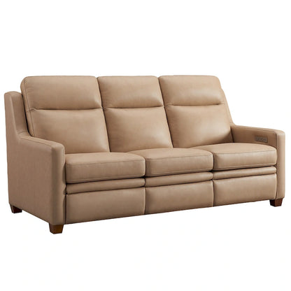 Genuine Leather Recliner Sofa 78 Triple-Motor Power Zero-Wall Reclining 3-Seat Sofa with USB&USB-C Port