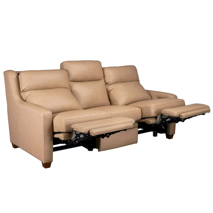 Genuine Leather Recliner Sofa 78 Triple-Motor Power Zero-Wall Reclining 3-Seat Sofa with USB&USB-C Port