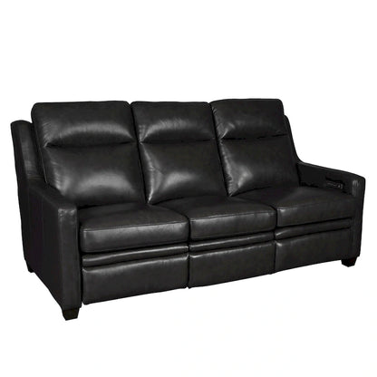 Genuine Leather Recliner Sofa 78 Triple-Motor Power Zero-Wall Reclining 3-Seat Sofa with USB&USB-C Port