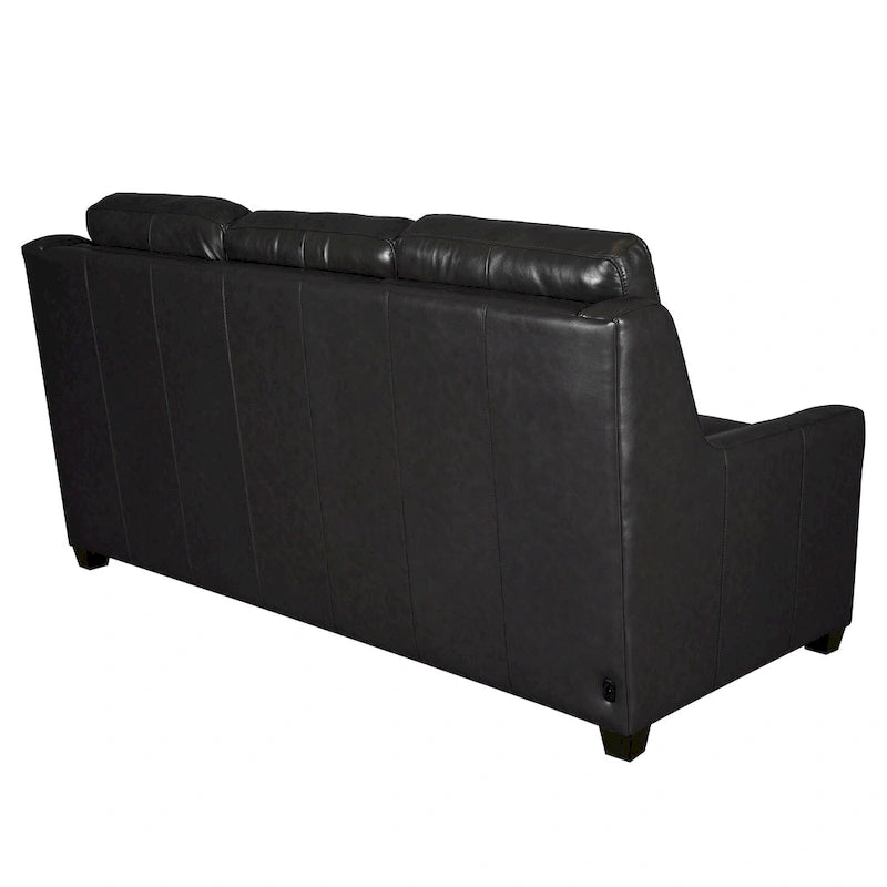 Genuine Leather Recliner Sofa 78 Triple-Motor Power Zero-Wall Reclining 3-Seat Sofa with USB&USB-C Port