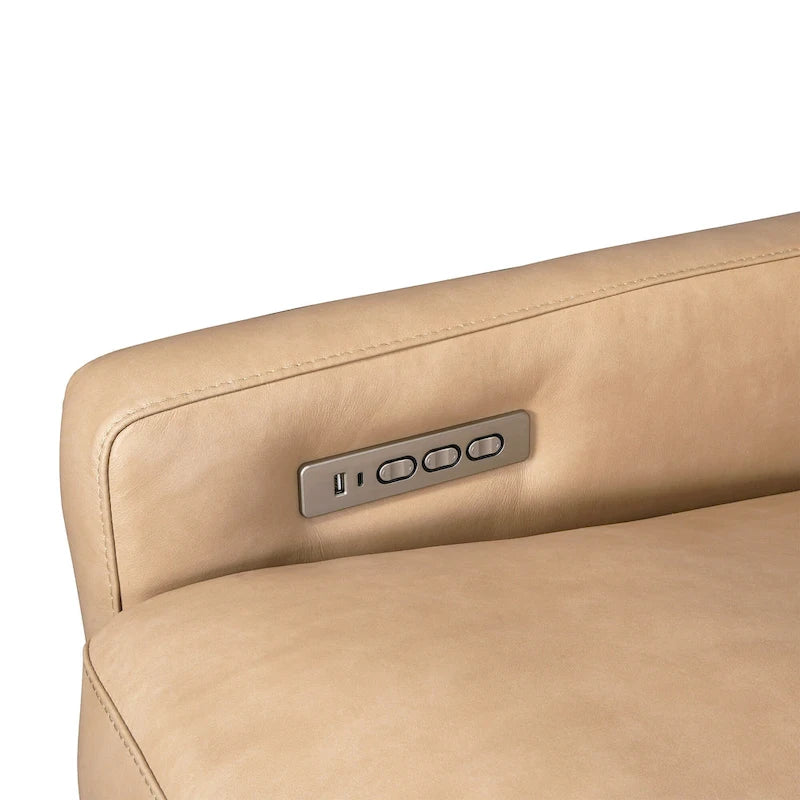 Genuine Leather Recliner Sofa 78 Triple-Motor Power Zero-Wall Reclining 3-Seat Sofa with USB&USB-C Port