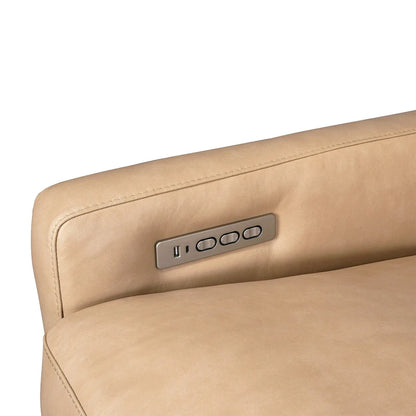 Genuine Leather Recliner Sofa 78 Triple-Motor Power Zero-Wall Reclining 3-Seat Sofa with USB&USB-C Port