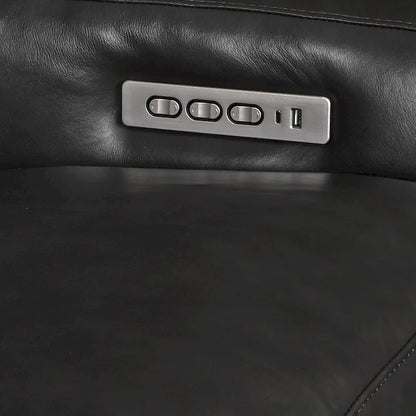 Genuine Leather Recliner Sofa 78 Triple-Motor Power Zero-Wall Reclining 3-Seat Sofa with USB&USB-C Port