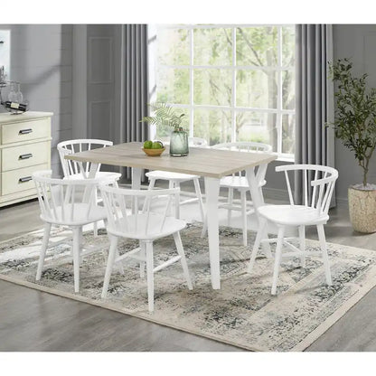 Kitchen Dining Table and Chair Sets Wooden Dining Table and Chair Sets with Windsor Chairs for Kitchen Dining Room