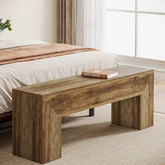 47 Inches Wooden Entryway Shoe Bench Storage Bench - 11.81D x 47.24W x 17.72H