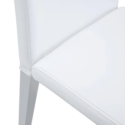 Dining Chairs Set of 4,Modern Kitchen & Dining Room Chairs,Faux Leather Cushion Seat Metal Legs