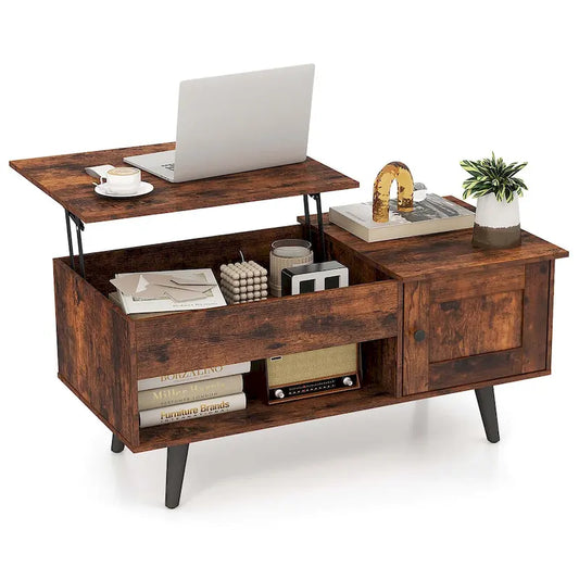 Costway Lift Top Coffee Table with Storage Hidden Compartment Cabinet - See Details