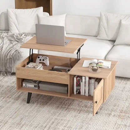 Costway Lift Top Coffee Table with Storage Hidden Compartment Cabinet - See Details