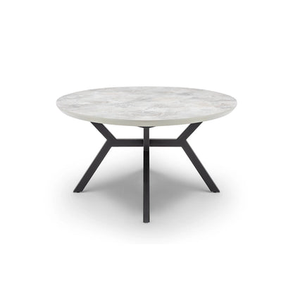 Zirz 7-Piece Extendable Round Dining Table And 6 Dining Chair With Metal Leg Set