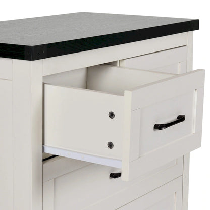 Moasis Rustic 6-drawer Chest Vertical Dresser Storage Tower