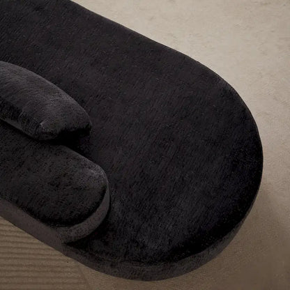 114 Chenille Cloud Sectional Sofa with Extra Deep Seating, and 4 Throw Pillows & No-Assembly Design