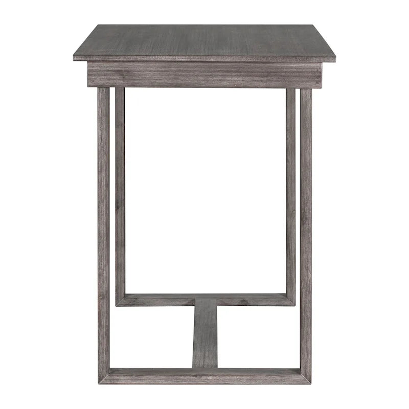 5 Pcs Counter Height Dining Table Set, Solid Wood Kitchen Dining Table Set with Rectangular Dining Table and 4 Dining Chairs