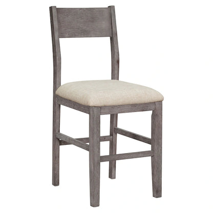 5 Pcs Counter Height Dining Table Set, Solid Wood Kitchen Dining Table Set with Rectangular Dining Table and 4 Dining Chairs