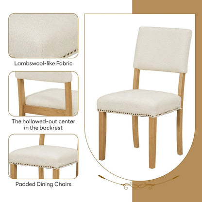 4 People Round Dining Table Set, 5 Piece Kitchen Table Set with Round Dining Table and 4 Upholstered Dining Chairs