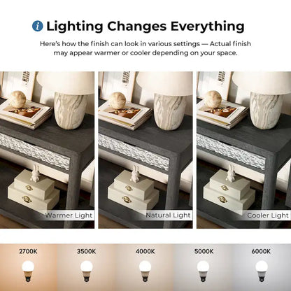 Furniture of America Piez Modern Ash Grey Wood 2-Drawer Sofa Table with Open Shelf