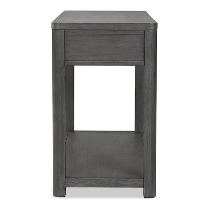 Furniture of America Piez Modern Ash Grey Wood 2-Drawer Sofa Table with Open Shelf