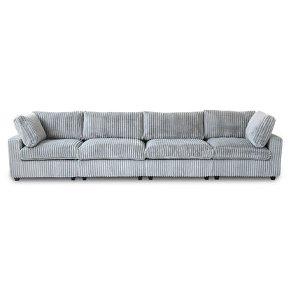 157.48 Soft Plush Modular Sectional Sofa 4-Seater Upholstered Living Room Couch