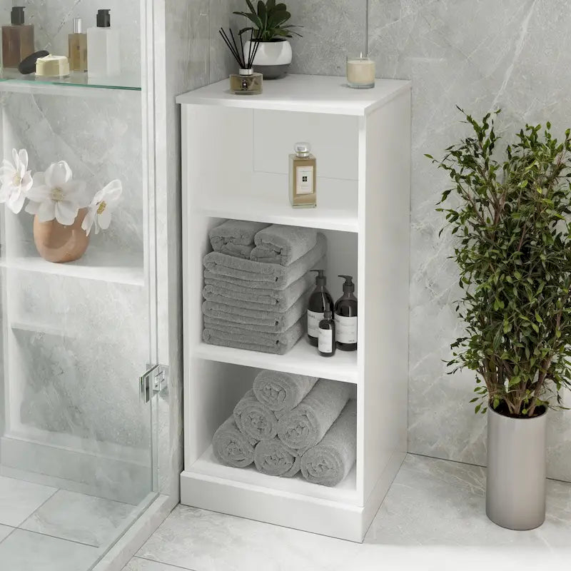 100% Solid Wood 16.5 Bathroom Cabinet with Optional Doors by Palace Imports