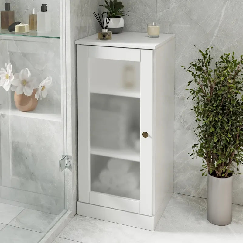 100% Solid Wood 16.5 Bathroom Cabinet with Optional Doors by Palace Imports