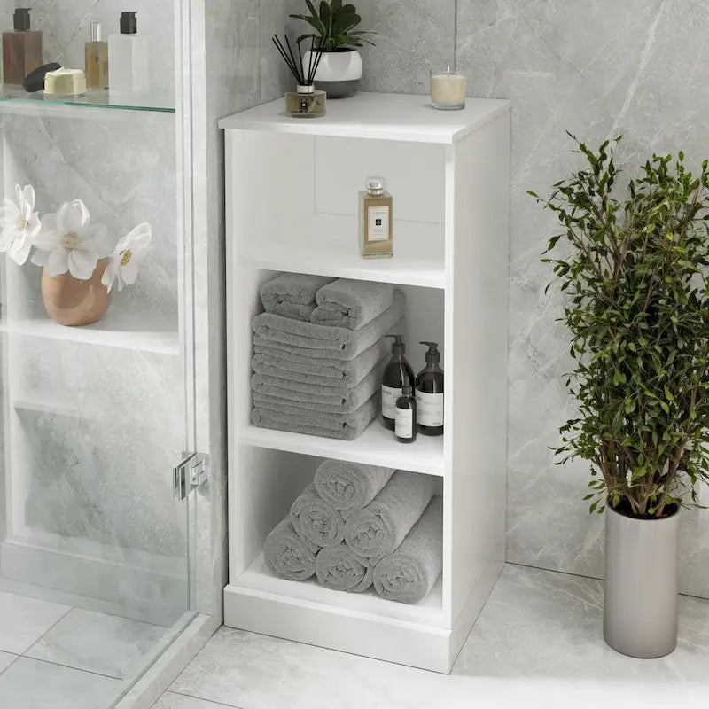 100% Solid Wood 16.5 Bathroom Cabinet with Optional Doors by Palace Imports